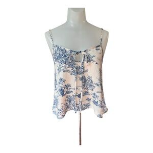 Cider Satin Romanticizing Me Toile de Jouy camisole size S